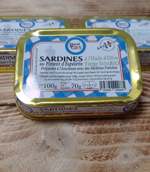 Sardines Bio au Piment d'Espelette